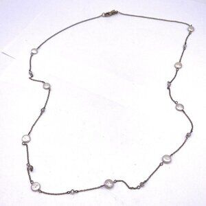 Banana Republic Beaded Long Chain Necklace Gold Tone Signed Lobster Closure 35"